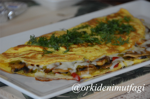 mantarlı omlet